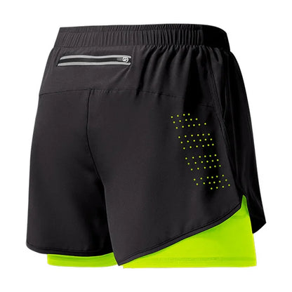 Shorts deportivos - Verde Fluorescente