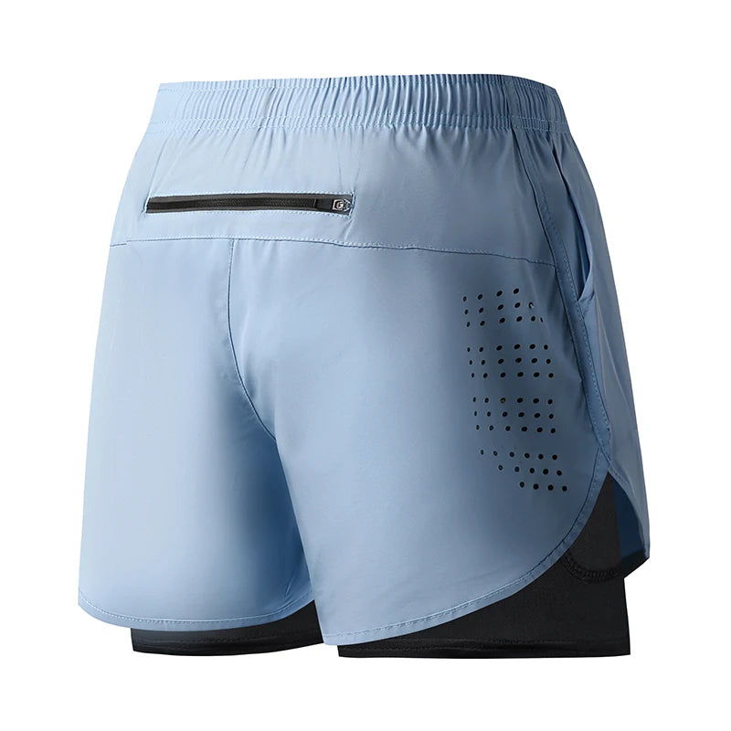 Shorts deportivos - Azul Cielo