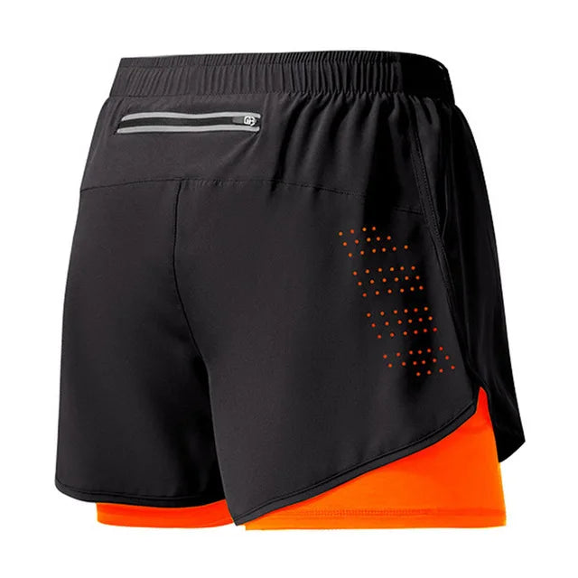 Shorts deportivos - Naranja