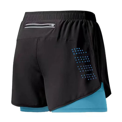 Shorts deportivos - Azul Fluorescente