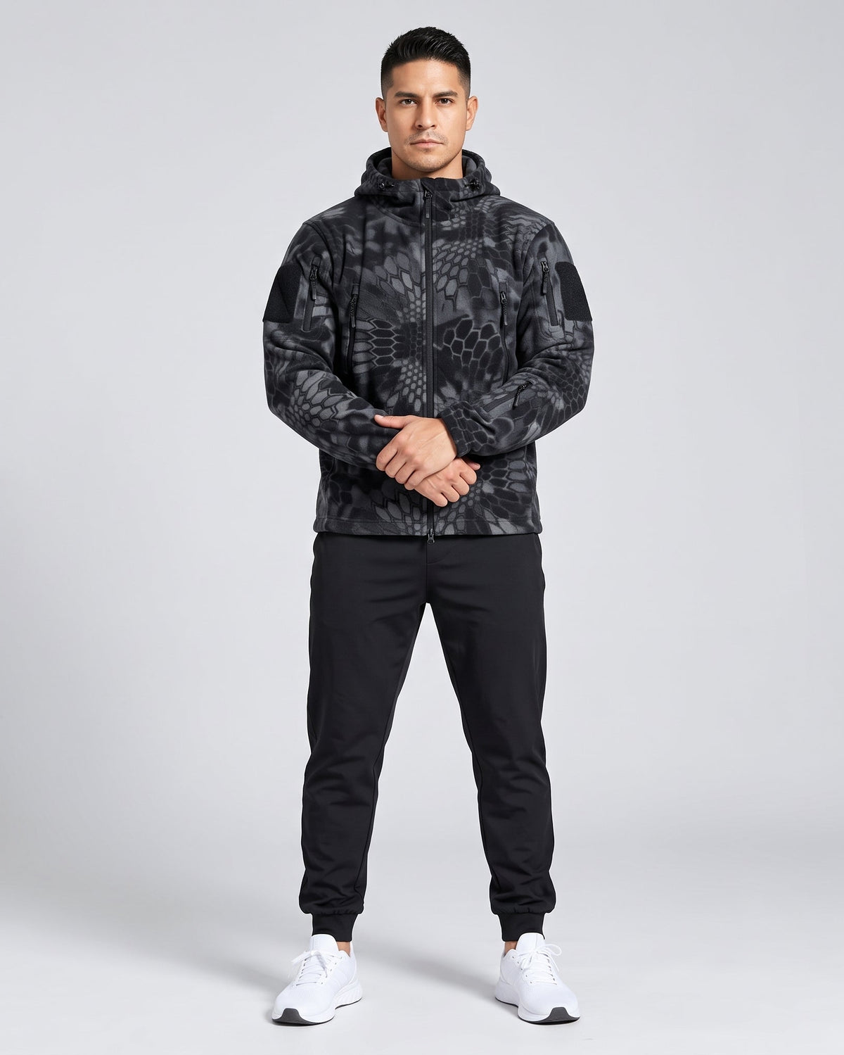 Chaqueta Polar Outdoor con Capucha — Camo Kryptek