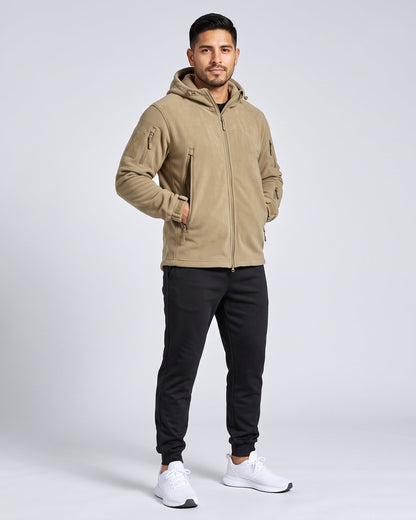 Chaqueta Polar Outdoor con Capucha — Khaki