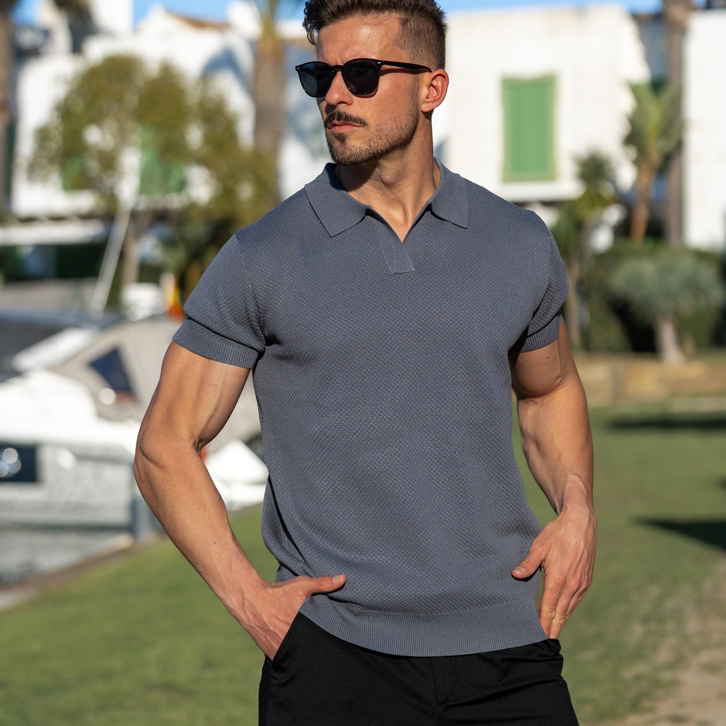 Verona Mesh Polo - Gris