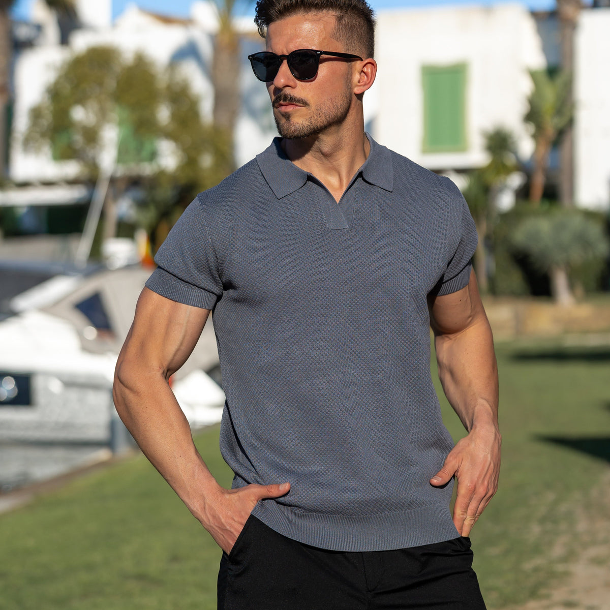 Verona Mesh Polo - Gris