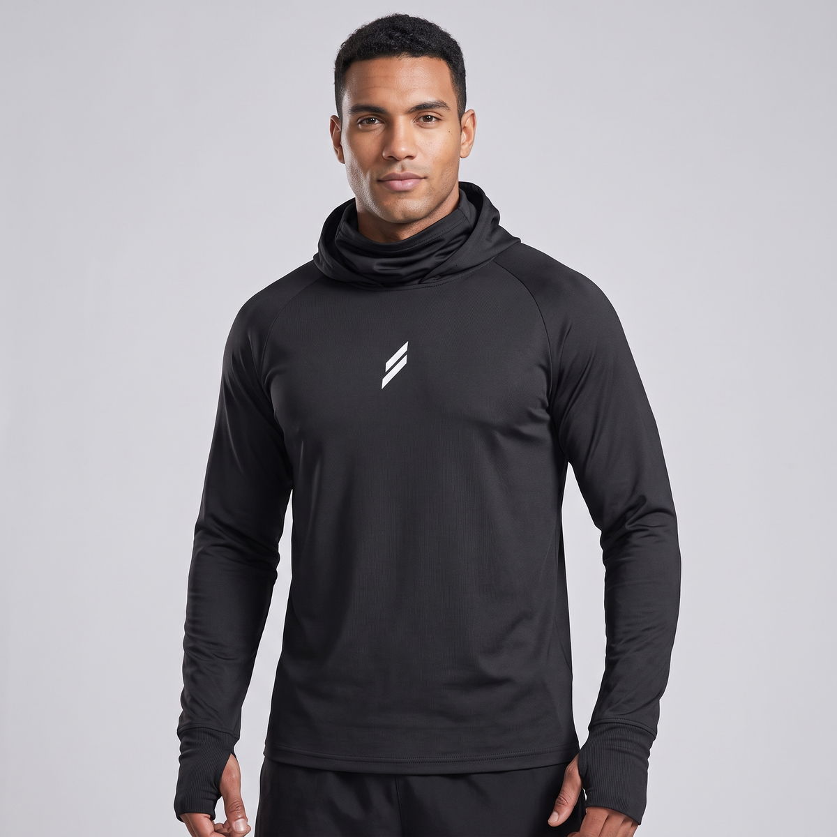 SolArmor sudadera UPF50+ color negro, capucha integrada