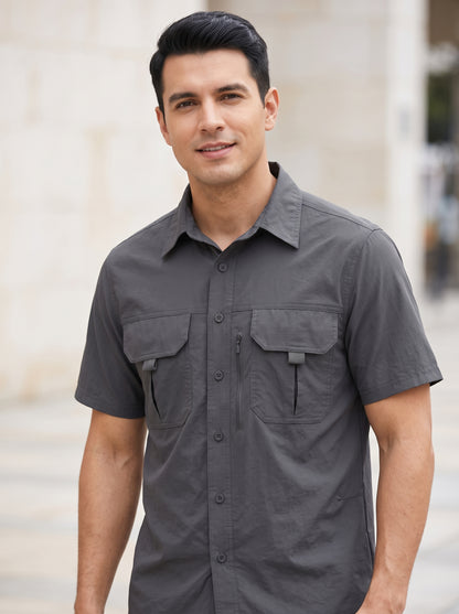 Camisa Outdoor Hombre - Khaki lifestyle 2