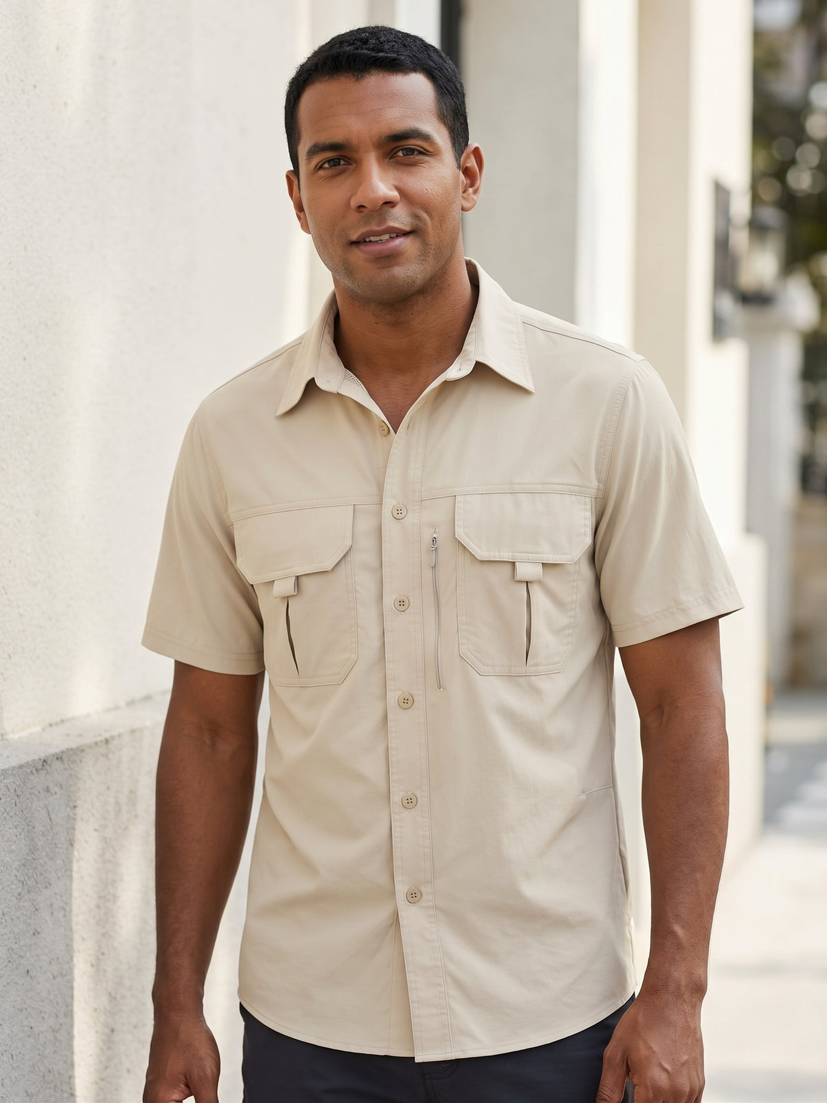 Camisa Outdoor Beige - Hombre mexicano