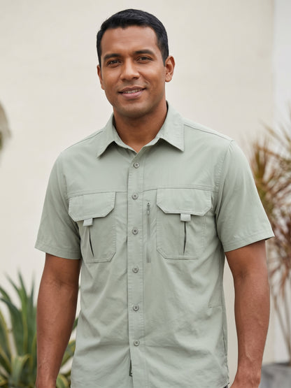 Camisa Outdoor Verde Claro - Hombre mexicano