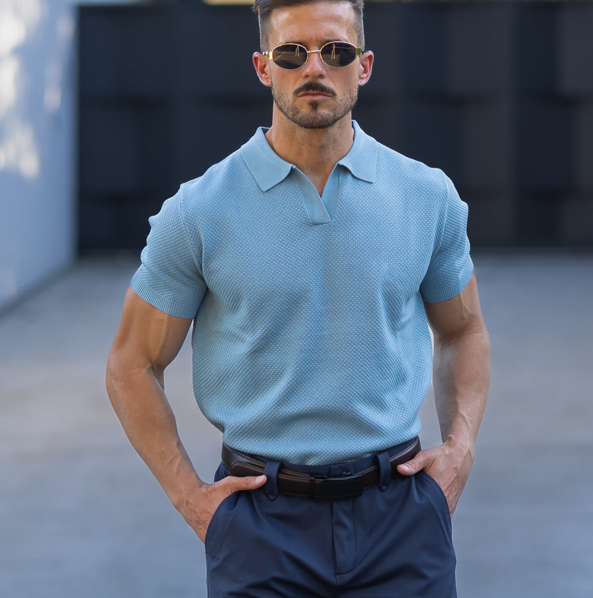 Verona Mesh Polo - Azul