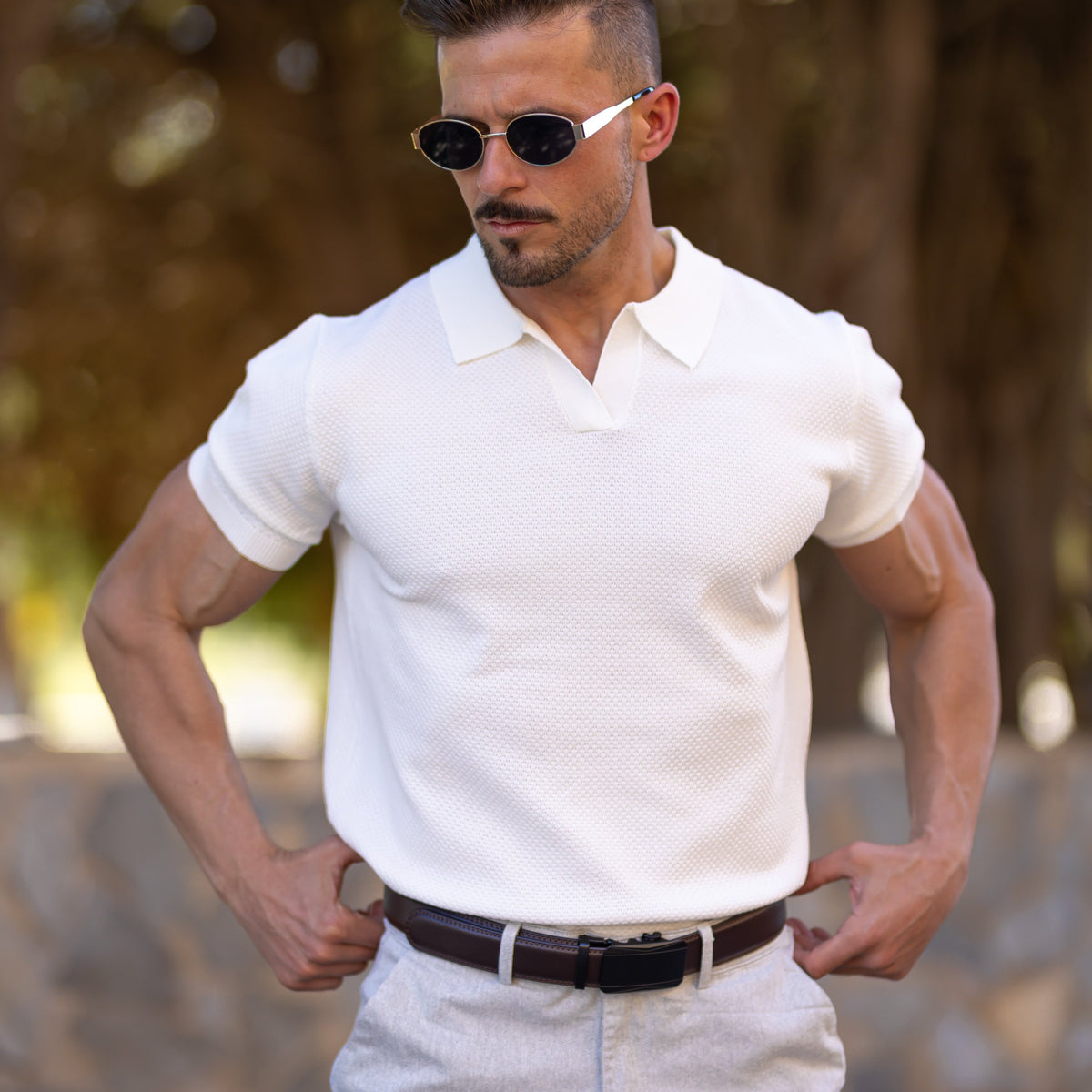 Verona Mesh Polo - Blanco